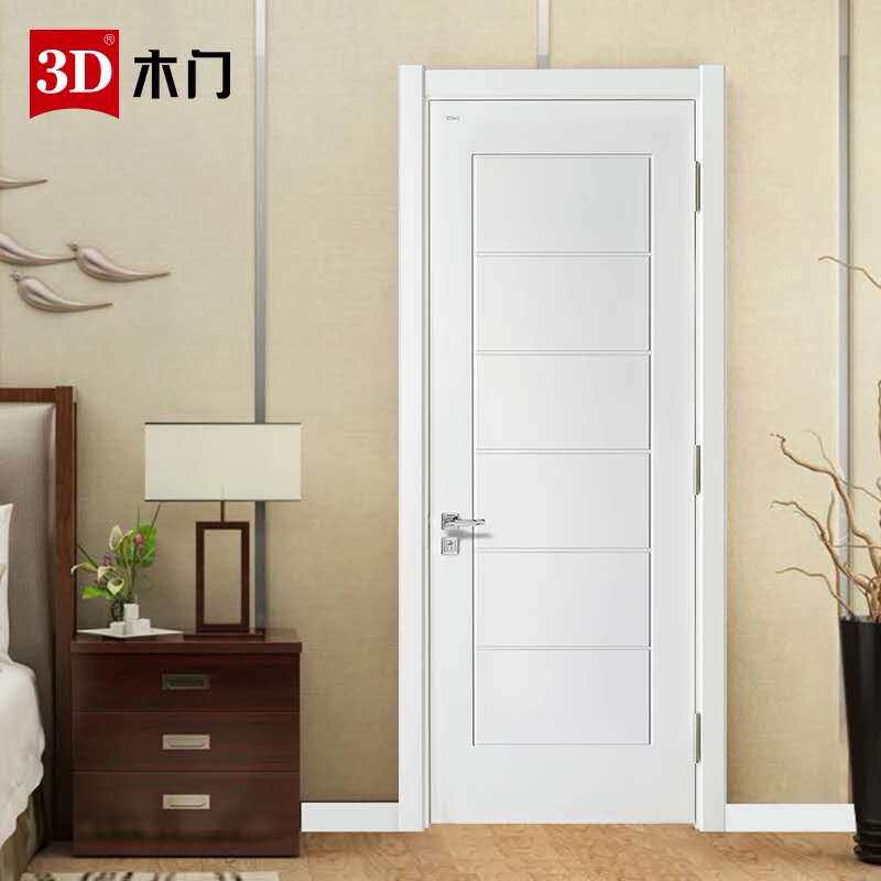 3D lacquered door solid wood composite solid wood composite door make-up room door kitchen door D-851
