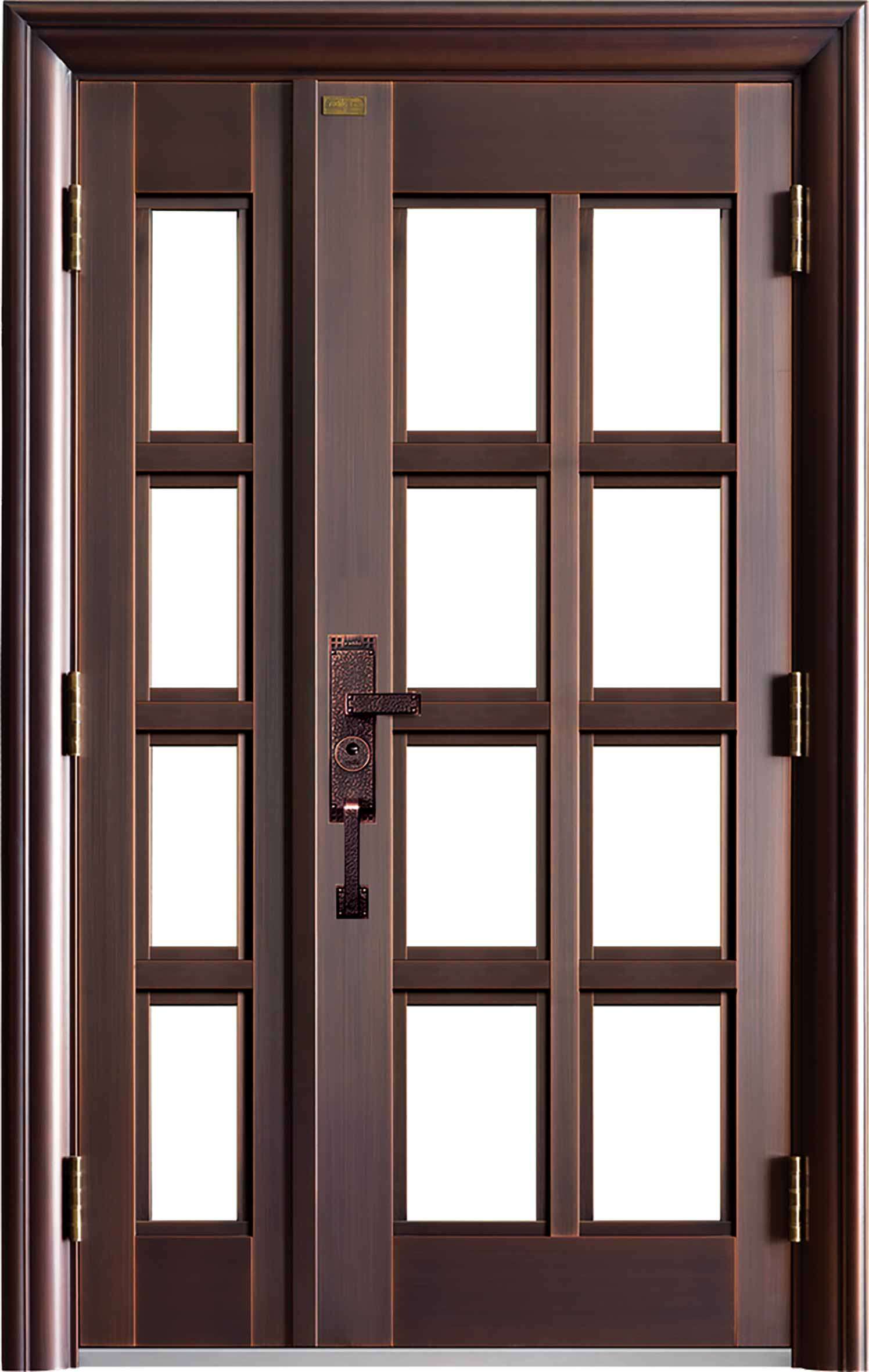 Elegant Music Steel Security Door With Windows Breathable GB-B-P8