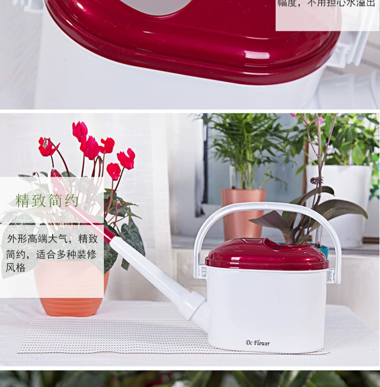 Bình tưới nước cho bác sĩ Hua Bình tưới màu mới có thể làm dày miệng dài 2 lít bình xịt làm vườn