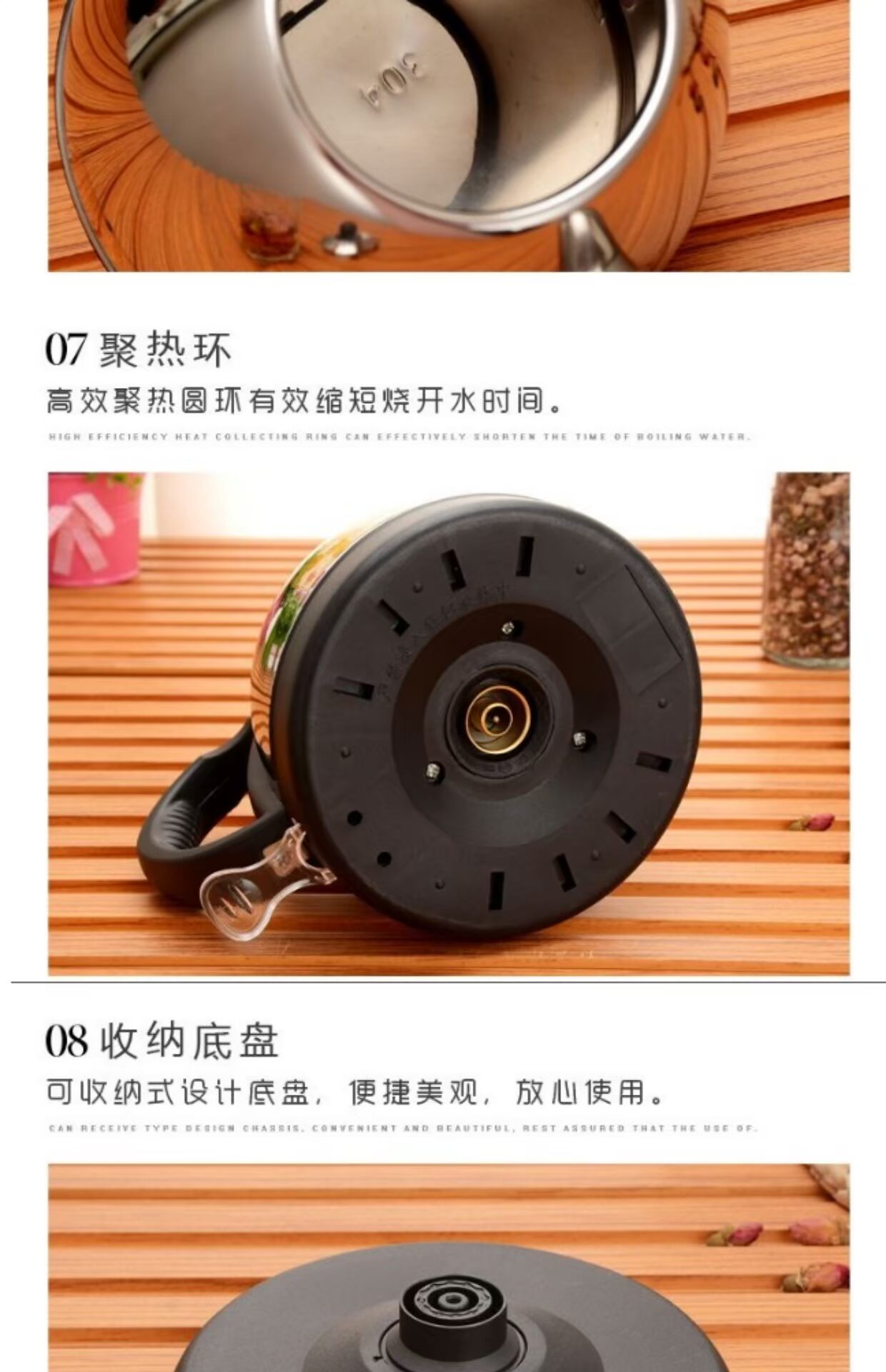 Cấp thực phẩm thép không gỉ nồi nhanh ấm điện ấm đun nước ấm đun nước ấm đun nước với tay bong bóng tự động tắt - ấm đun nước điện bình đun siêu tốc thủy tinh