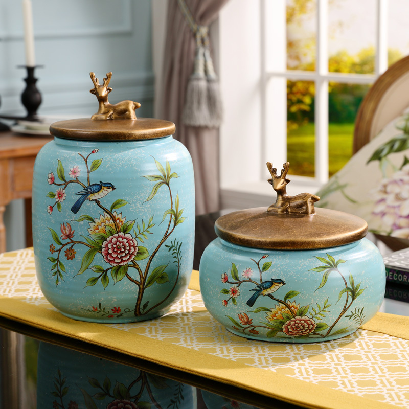 European-Style Ceramic Storage Jars, Creative Living Room Coffee Table, Entrance Hall, Wine Cabinet Decorations, Candy Jars, Tea Jars, Household Use European-Style Ceramic Storage Jars, Creative Living Room Coffee Table, Entrance Hall, Wine Cabinet Decorations, Candy Jars, Tea Jars, Household Use