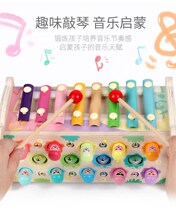 Children's beneficial intelligence parent-child hamster toy 2-3-6-year-old baby early education intelligence development insect catching piano double hammer