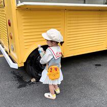 Cartoon Cute Baby Bag in Japanese Sail Cloth Bag Pocket Children Casual Chest Bag Boy Mini Skew Satchel Wave