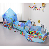 Childrens small tent three-piece set indoor boy castle playhouse baby baby toy house ocean ball pool fence