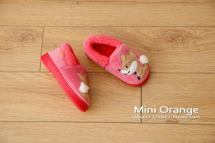 Pantoufles enfants en suède pour hiver - Ref 1009846 Image 11