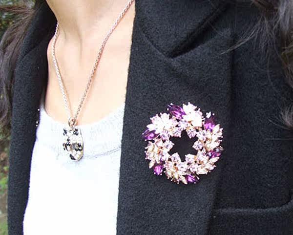 Broche femme en cristal autrichien - Ref 1176176 Image 16