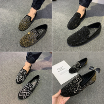 European Station New Tide Cards Genuine Leather Water Drill Soft Underbean Shoes Boy Spirit Little Boy Lefu Shoes Breathable Casual Summer