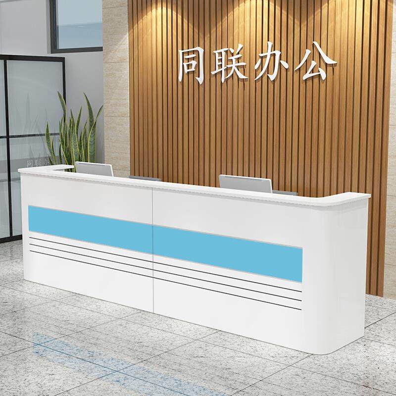 Modern Brief Baking Varnish Front Desk Reception Desk Cashier Fashion Company Consulting Yingbin Desk Bar Counter Corner Cashier Desk