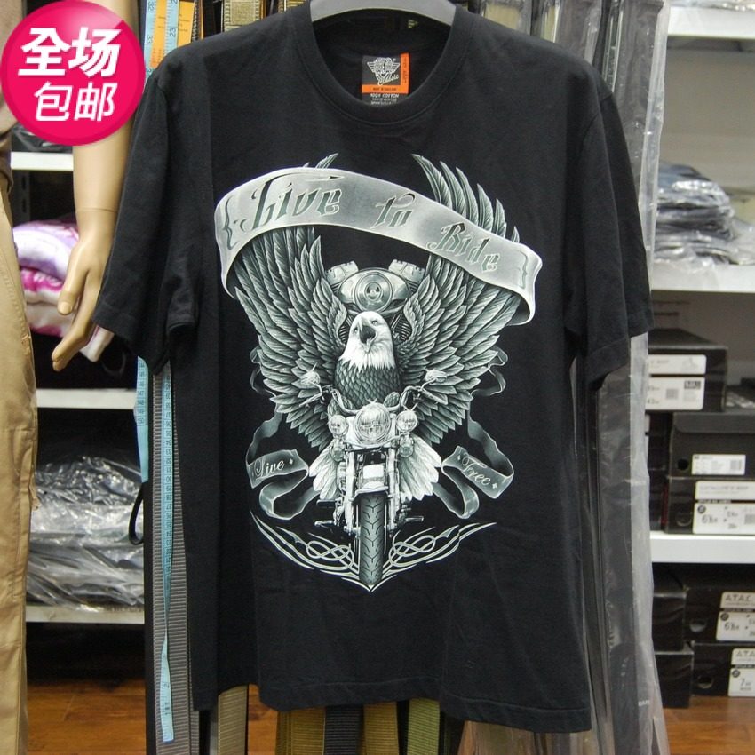 Thai ROCK EAGLE rock eagle Thai T cotton short-sleeved T-shirt military Harley riding T-shirt No. 14