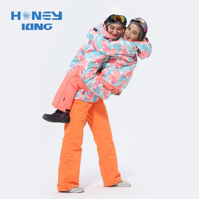 Adult ski suit winter new storm jacket windproof waterproof women's parent-child sweetheart warm ski suit