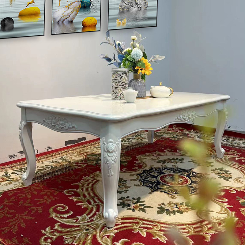 Modern minimalist coffee table living room European solid wood tea table small apartment tea table sales department American coffee table coffee table