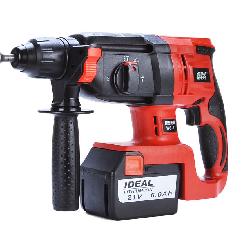Rechargeable electric hammer drill lithium electric impact drill rechargeable electric drill electric pick industrial grade wireless multifunctional lithium battery high power