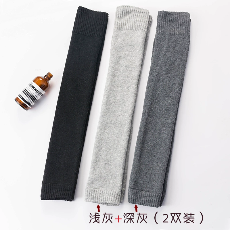 Vớ của phụ nữ trên đầu gối dày cotton dài đầu gối lót xà cạp ấm khăn nam vớ cộng với nhung thậm chí không cao chân