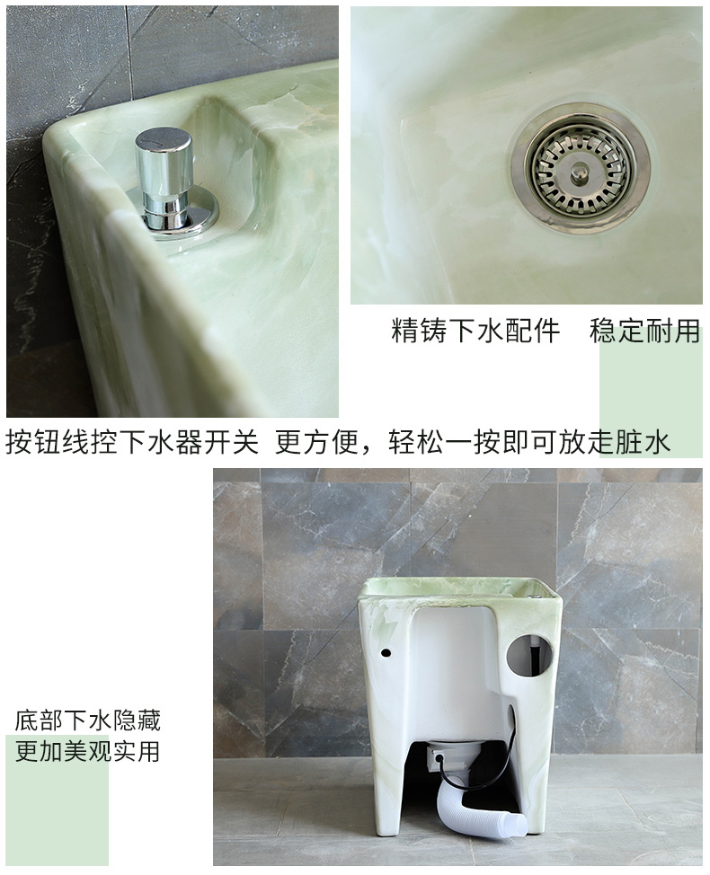 Wash gargle pillar type lavatory basin integrated ceramic toilet lavabo basin simple household contracted landing