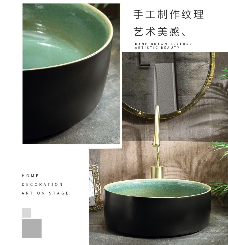 Small family single basin to restore ancient ways on simple toilet lavabo basin ceramic household balcony water basin