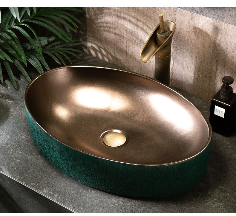 The stage basin sink single birdbath restoring ancient ways of household toilet easy balcony lavatory basin ceramic face basin