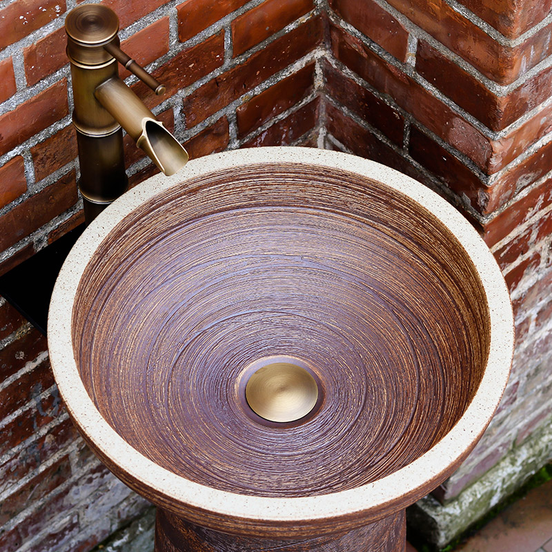 Lavabo ceramic basin of pillar type commode landing a body art restoring ancient ways small toilet balcony vertical column basin