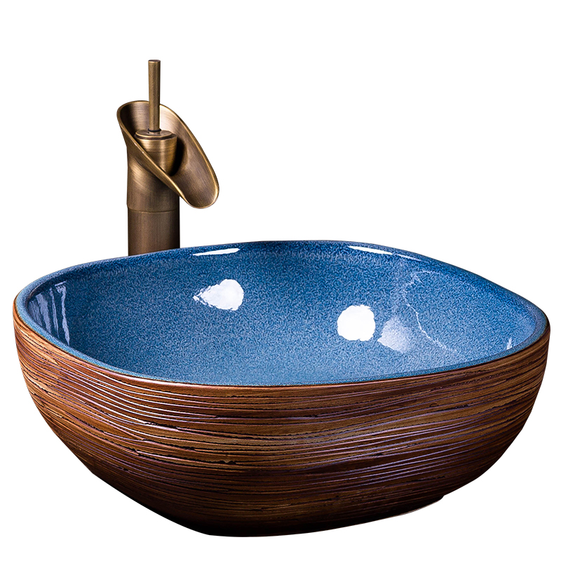 On ceramic Chinese style restoring ancient ways that defend bath lavatory square archaize home outfit character art hotel toilet basin