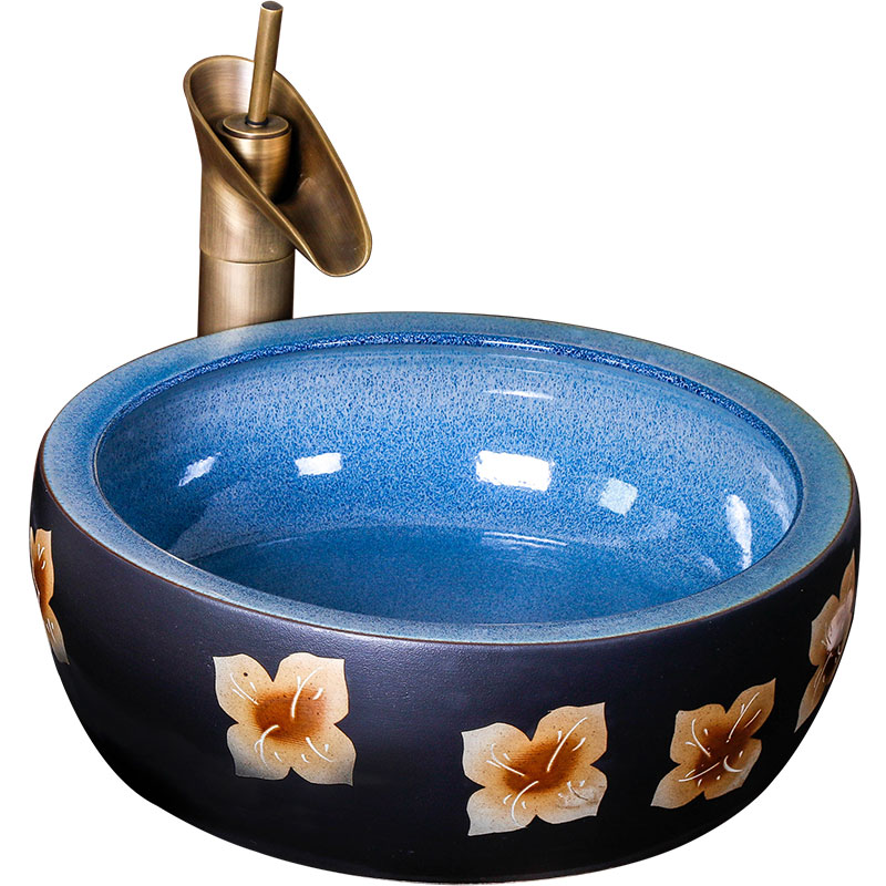 The stage basin of jingdezhen ceramic lavabo restoring ancient ways round Chinese style household art hotel toilet basin sinks