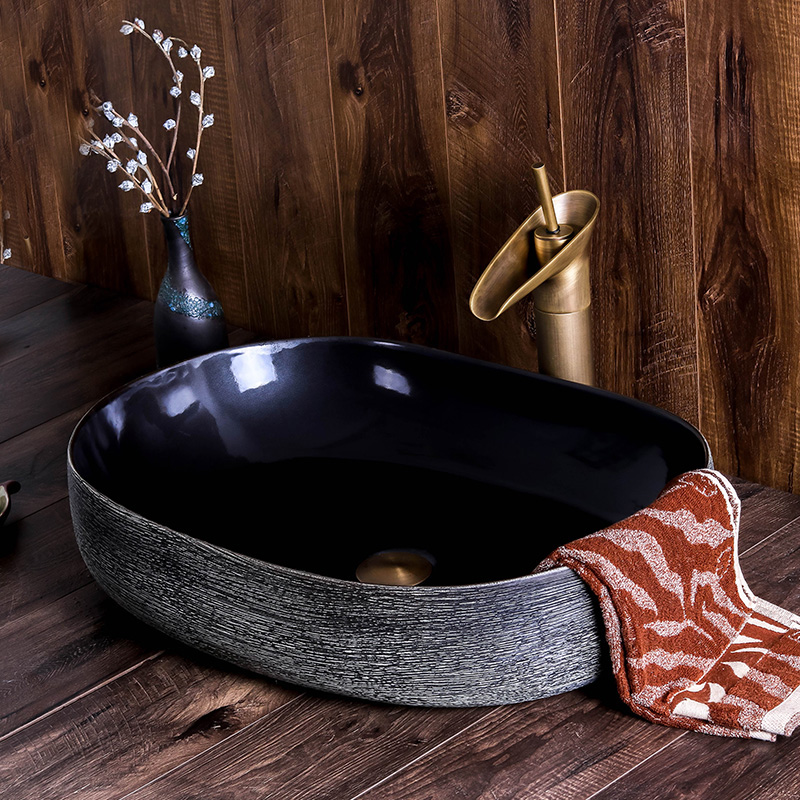 The stage basin of jingdezhen ceramic lavabo oval Chinese creative art hotel toilet lavatory toilet