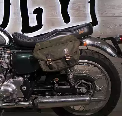 MIX recommended Fulu retro locomotive side bag full leather side hanging bag Harley bag locomotive waterproof oil wax side box