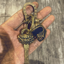  Mix Chinese style Rui beast lion Harley motorcycle key head Retro motorcycle modified key brass embryo