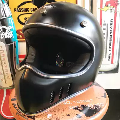 MONGOLIAN TAIWAN IMPORTED MONGOLIAN RETRO MOTORCYCLE helmet MOTO3 HARLEY PIG HEAD MOTORCYCLE FULL HELMET