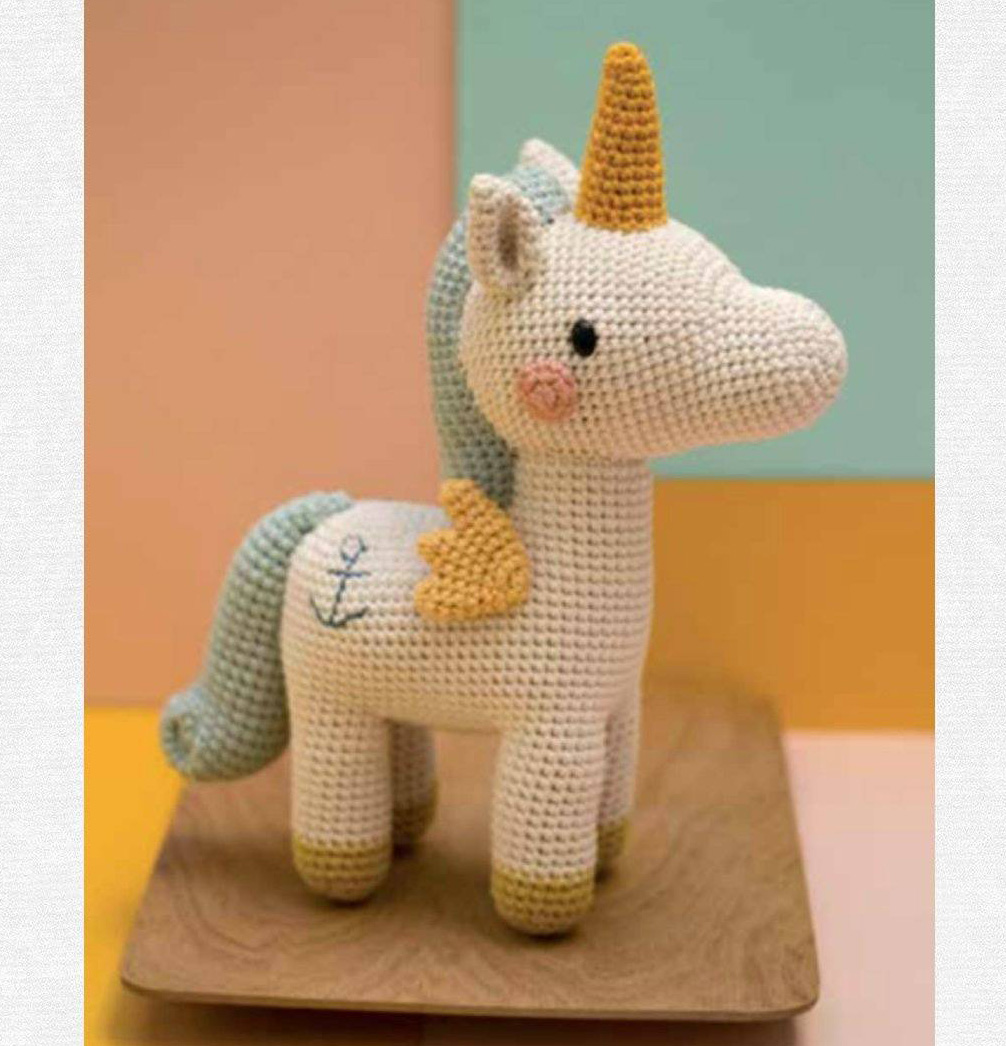 New unicorn crochet doll Crochet illustration drawings Wool knitting handmade diy picture tutorial hot sale