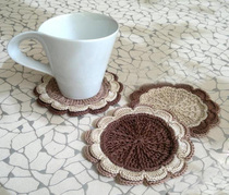 New lace coaster crochet illustration mat drawing mat drawing wool hand woven diy hot sale non-physical