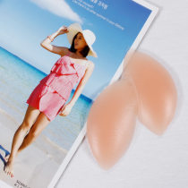 Silicone invisible bra small breast push-up bikini swimming bra thickened breast pad swimsuit half-moon breast patch