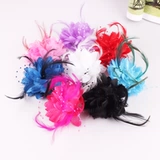 Пляжный купальник, аксессуар для волос на лацкан из жемчуга, цветочное украшение, в цветочек