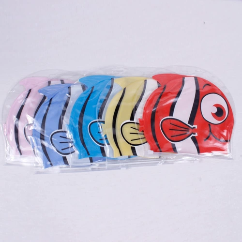 Водонепроницаемая комфортная мультяшная плавательная шапочка для плавания для мальчиков и девочек