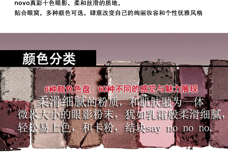 Hàn Quốc Chính hãng NOVO Ten Color Eyeshadow 10 Color Nude Makeup Earth Color Eye Shadow Matte Eye Shadow Dish Brush Makeup - Bóng mắt bảng phấn mắt colourpop