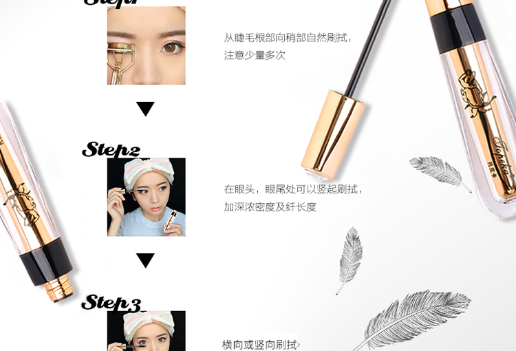 Topeka Abundance Mascara Natural Slim 3D Kéo dài Mã hóa Dày Curl Không Smudge Không thấm nước Nhanh khô - Kem Mascara / Revitalash mascara 5x