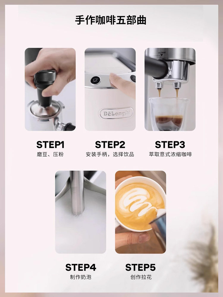 [New Year's Gift] Delonghi Ec885 Semi-Automatic Coffee Machine Italian Style for Home Use and Small Offices