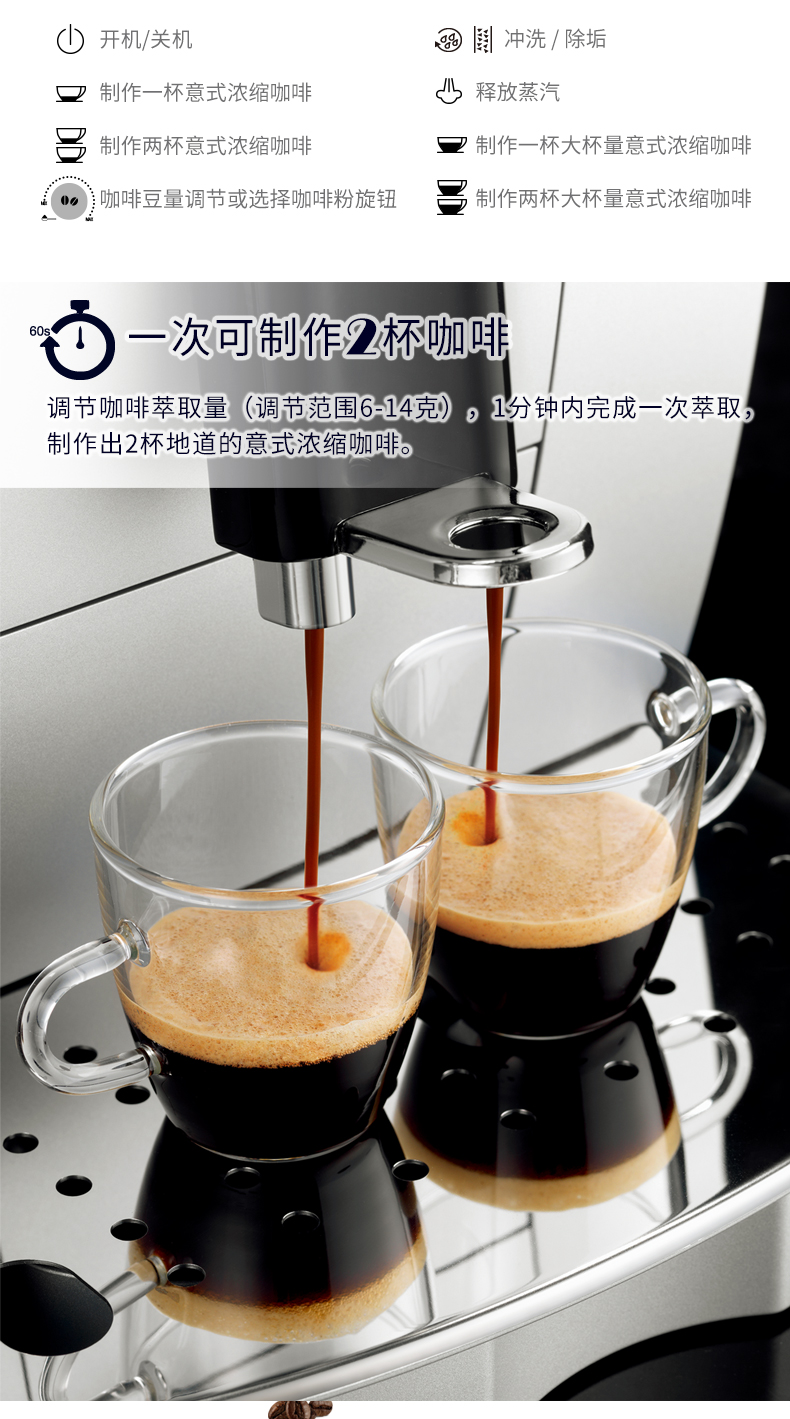 Delonghi / 德 ECAM22.110.SB Máy pha cà phê nhập khẩu tự động văn phòng Ý - Máy pha cà phê máy pha cà phê