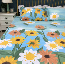 High end active thickened pure cotton old coarse cloth bed linen single piece three sets large flower pure cotton kang single thickened cotton numb custom
