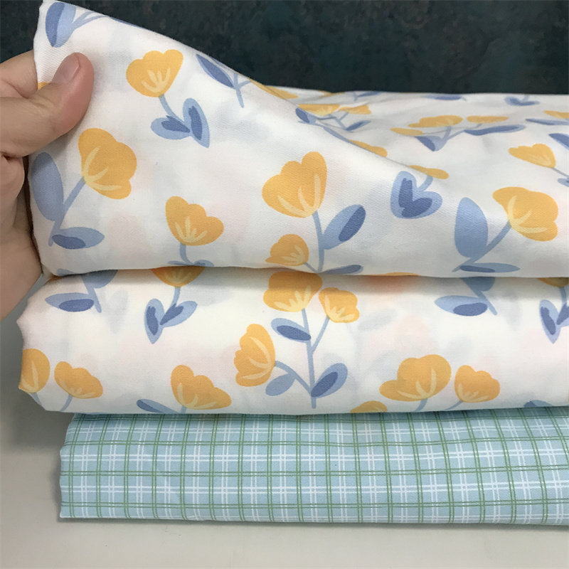 Non-fluorescent A type of crushed flower full cotton twill linen single piece by single pure cotton quilt cover girl Heart pure cotton Four-piece peach