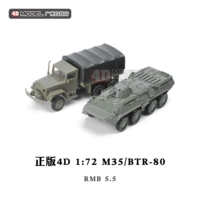 Chính hãng 4D Lắp ráp 1/72 Xe tải M35 của Quân đội Hoa Kỳ BTR-80 Xe bọc thép Mô hình 2 Mô phỏng Trang trí đồ chơi quân sự - Chế độ tĩnh máy bay mô hình