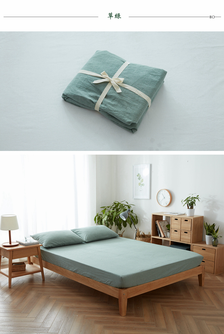Được trang bị bông sợi, nhuộm bông rửa mảnh duy nhất vững chắc của đồng bằng Single Double giường bông Độc Li 1,5 1,8 m - Trang bị Covers ga trải giường chun đẹp	