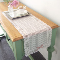 33x95cm exquisite white lace table runner oven microwave cover cloth dressing table dustproof cover towel tablecloth mat
