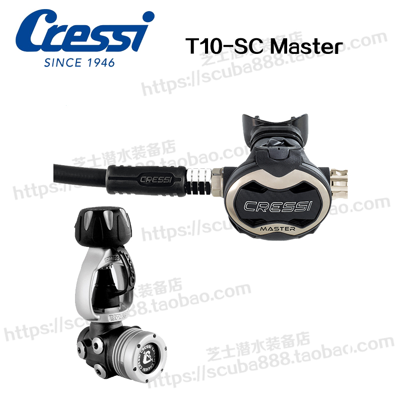 Italy CRESSI T10-SC Master Diving Regulator 1st and 2nd stage head