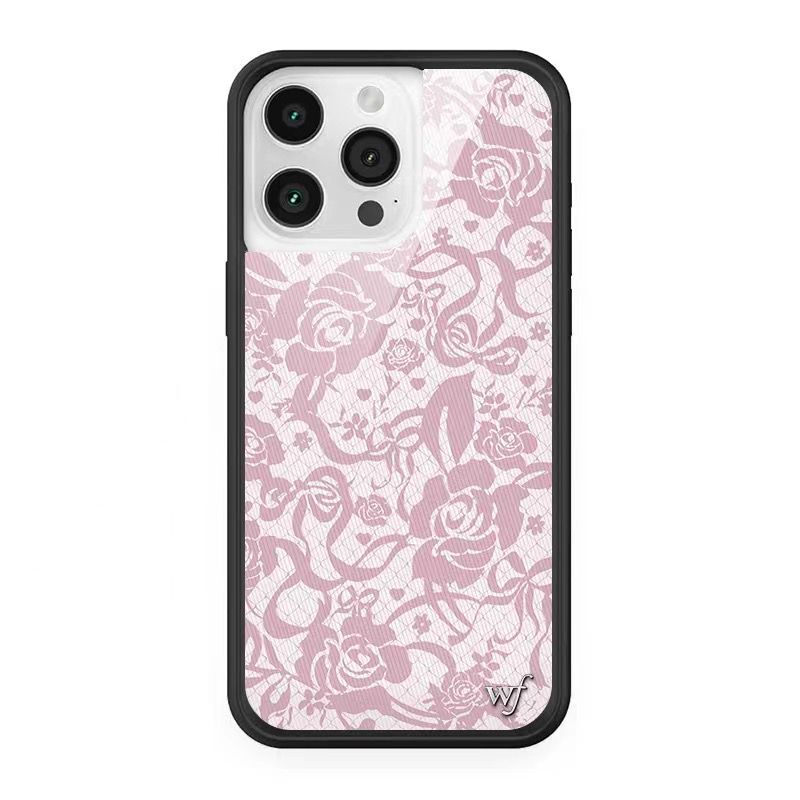 European and American Style Rose Ribbon Suitable for iPhone 16 Pro Max, Apple 16 Plus, Water Coconut Tree 15, Personalized 14, Wildflower 13, Trendy Brand 12 Phone Case