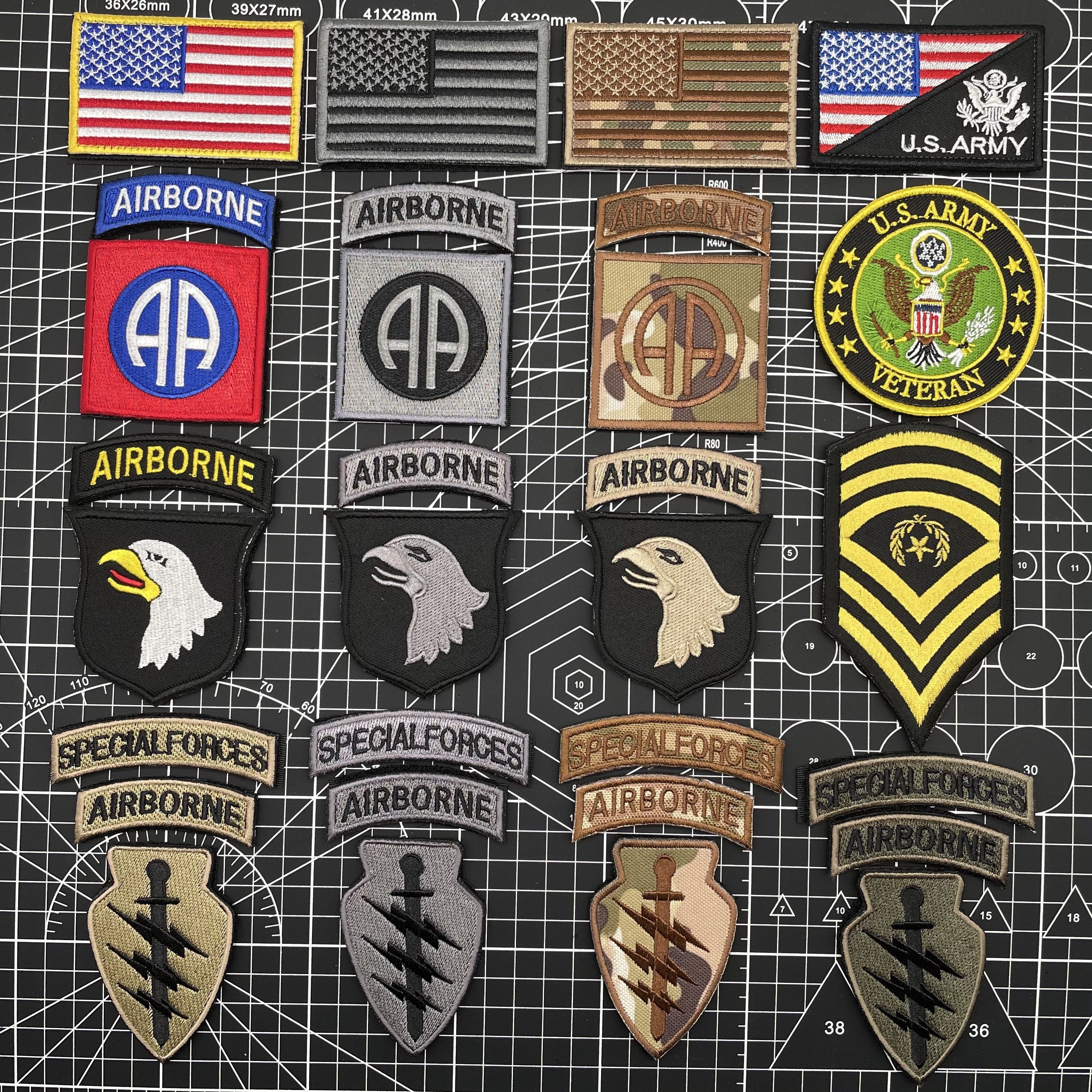 American 101 Aerial Assault Division Magic Sticker Lightning Arm Chapters US 82nd Air Airborne Division Tactical Morale Badge Badge-Taobao