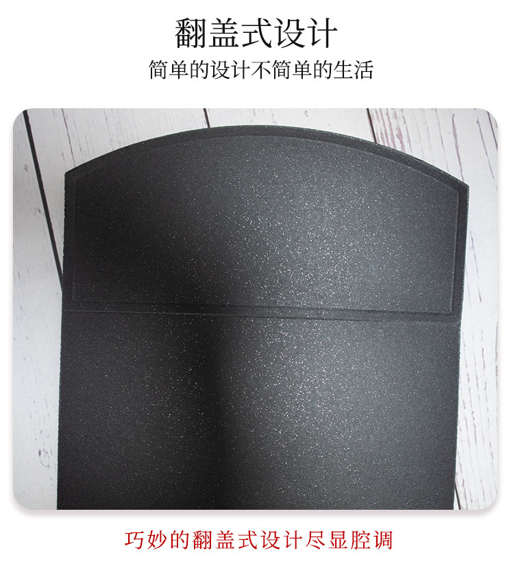烫金高端请柬邀请函绒布手工卡卡套压克力uv纸质内页打印干 乾燥花饰品详情8