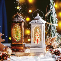 Christmas rotating wind lamp music box automatic floating snowflake crystal ball Santa Claus decoration decoration birthday gift
