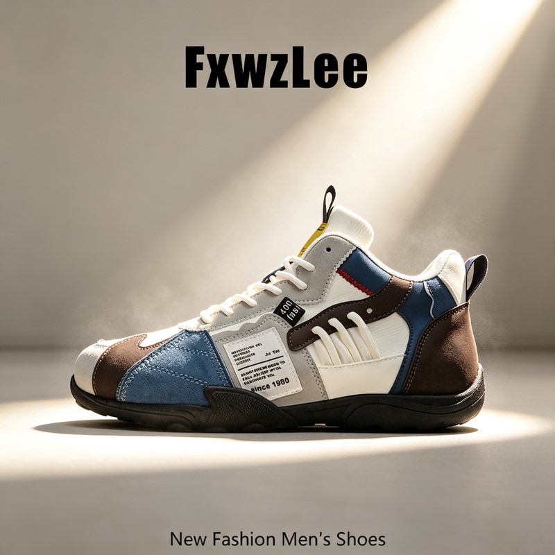 【Trendy New Favorite】Fxwzlee2026 Autumn Personalized Label High-Top Shoes for Men, Patchwork Mix and Match Forrest Gump Shoes 【Trendy New Favorite】Fxwzlee2026 Autumn Personalized Label High-Top Shoes for Men, Patchwork Mix and Match Forrest Gump Shoes