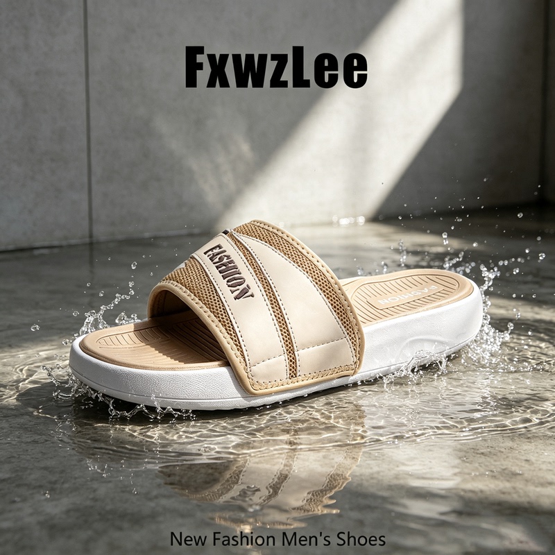 【Trendy Wild Pioneer】Fxwzlee2026 Summer Daily Home Slippers for Men with Unique Text Design, Non-Slip Slippers 【Trendy Wild Pioneer】Fxwzlee2026 Summer Daily Home Slippers for Men with Unique Text Design, Non-Slip Slippers