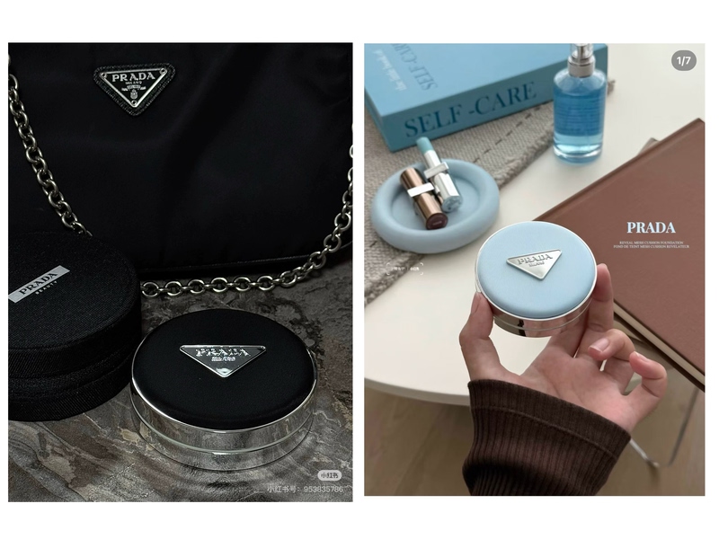 In-Stock Prada Cushion/Prada Limited Edition Nylon Light Blue Cushion, Fake One Pays Triple Compensation! Comes with Full Original Packaging and Receipt