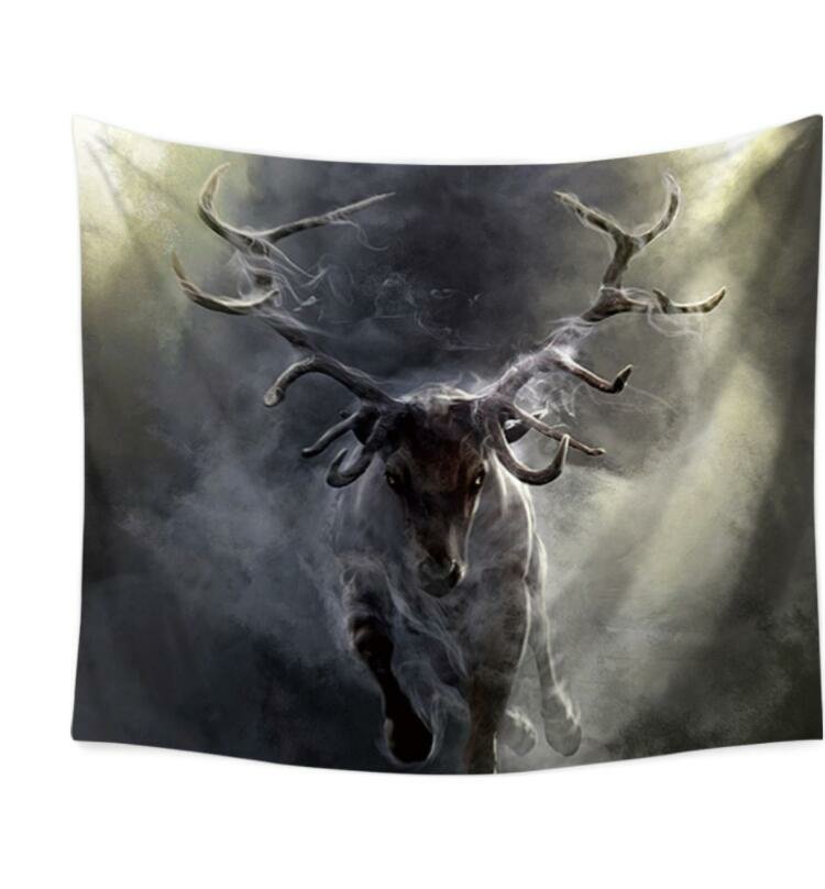 Nhung Deer Trang trí tường Vải Phòng ngủ Phòng khách Cá tính Tường chính Tấm thảm tường Vách ngăn thảm decor vintage